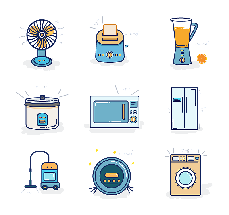 小家電圖標(biāo)設(shè)計 在牛牛家用電器UI中的視覺語言構(gòu)建
